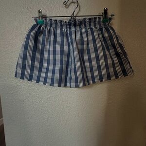 Blue Low Rise Palaka Shorts